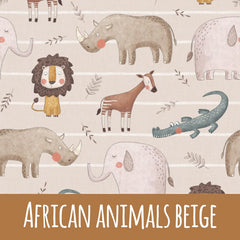 African animals beige Bio Sommersweat