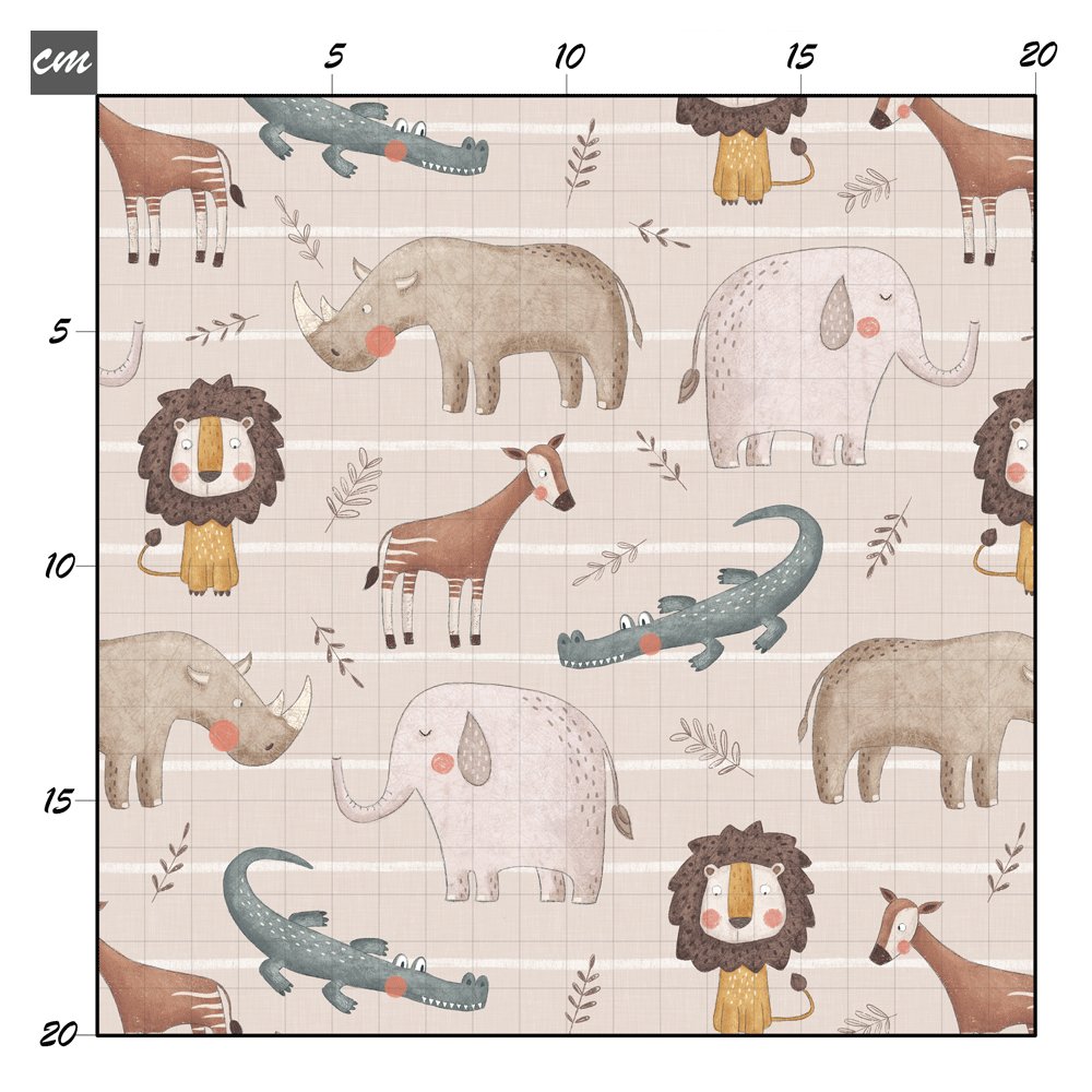 African animals beige Bio Sommersweat