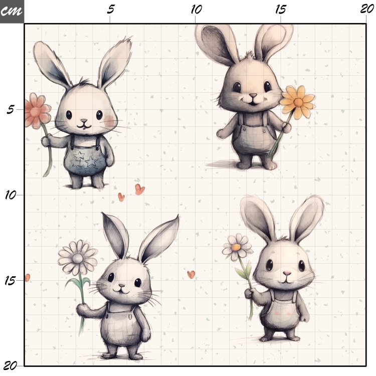 Cute rabbit weiß Bio Jersey