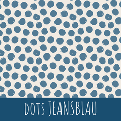 dots jeansblau Bio Jersey 51 cm Stoffrest