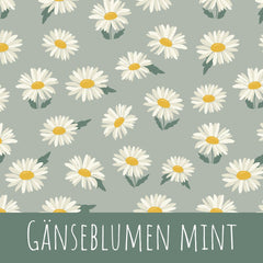 Gänseblume mint Bio Jersey 54cm Stoffreste 17,91€/m