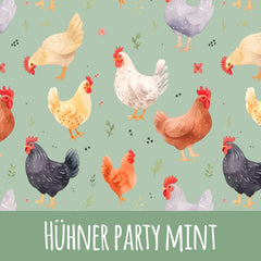 Hühner Party mint Bio Jersey