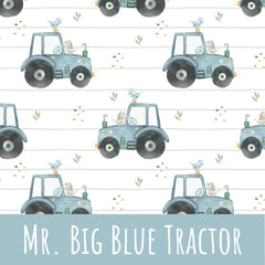 Mr. Big blue tractor Bio Jersey 52cm Stoffreste 17,91€/m