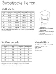 Papierschnittmuster Sweatjacke Herren