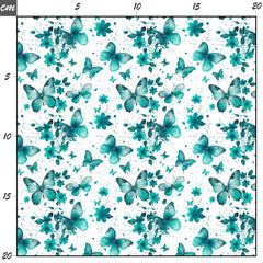 teal little butterflys Vorbestellung (Stoffart wählbar)