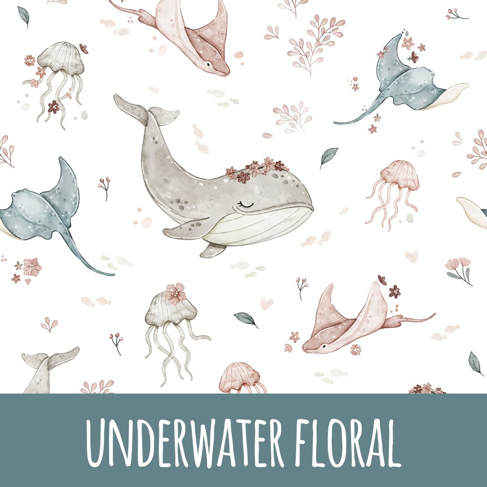 Underwater floral Musselin