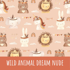 wild animal dream nude Baumwolle 49 cm Stoffrest