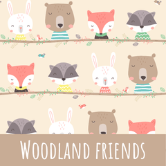 woodland friends Bio Jersey 93 cm Stoffrest