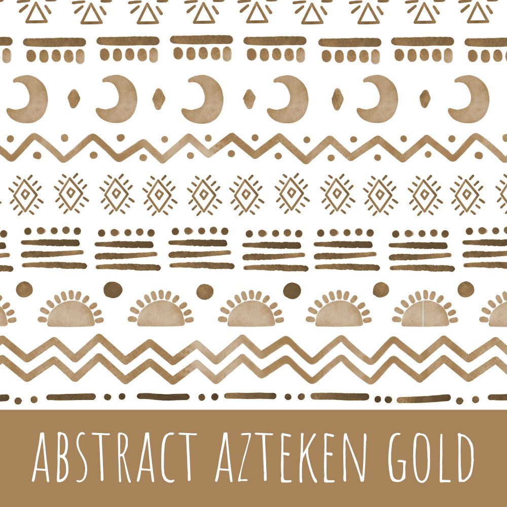 Abstract aztecen gold Baumwolle - Mamikes