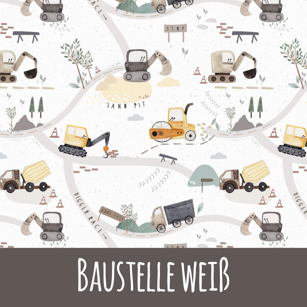 Baustelle weiß Bio Jersey - Mamikes