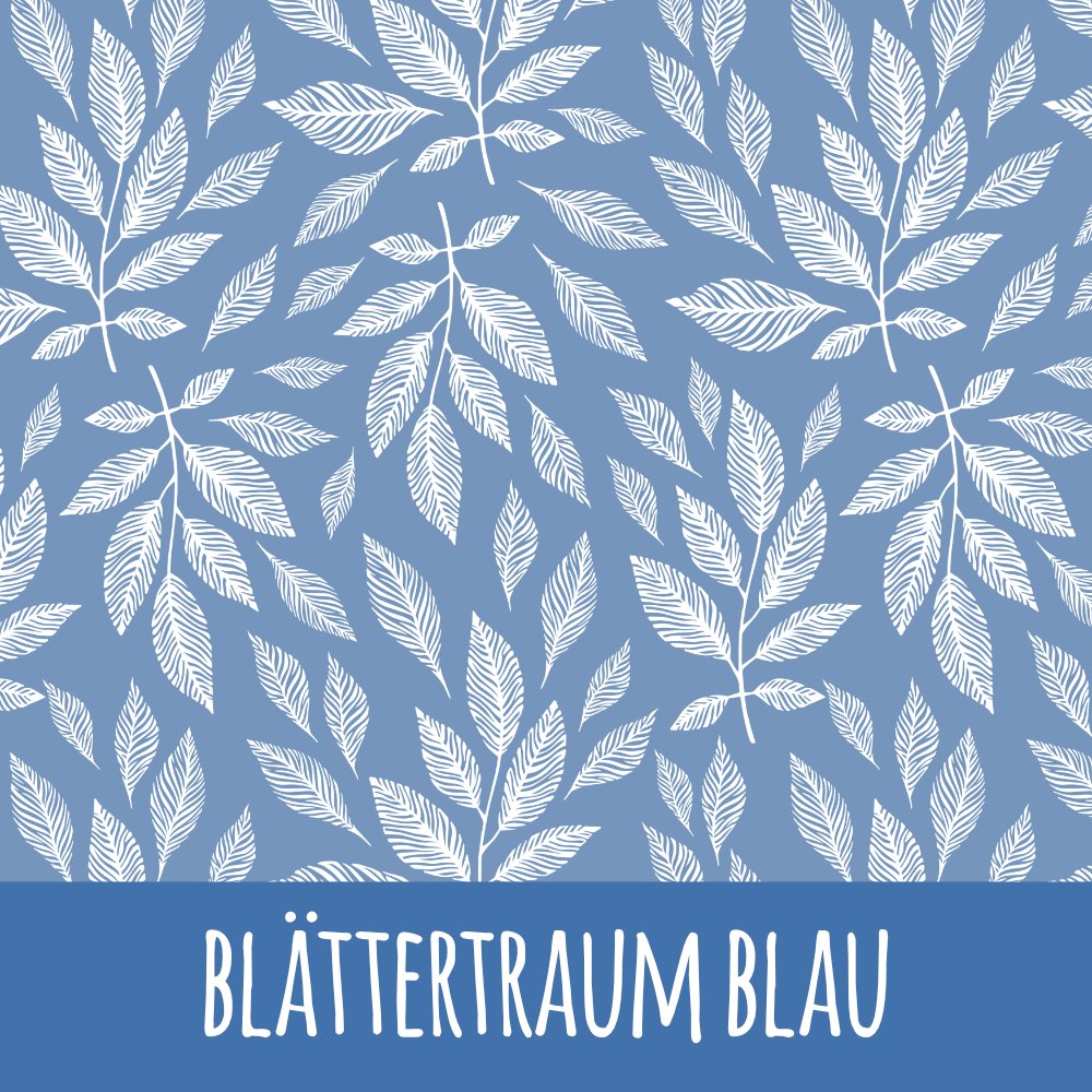 Blättertraum blau Bio Jersey - Mamikes