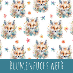 Blumenfuchs weiß Bio Jersey - Mamikes