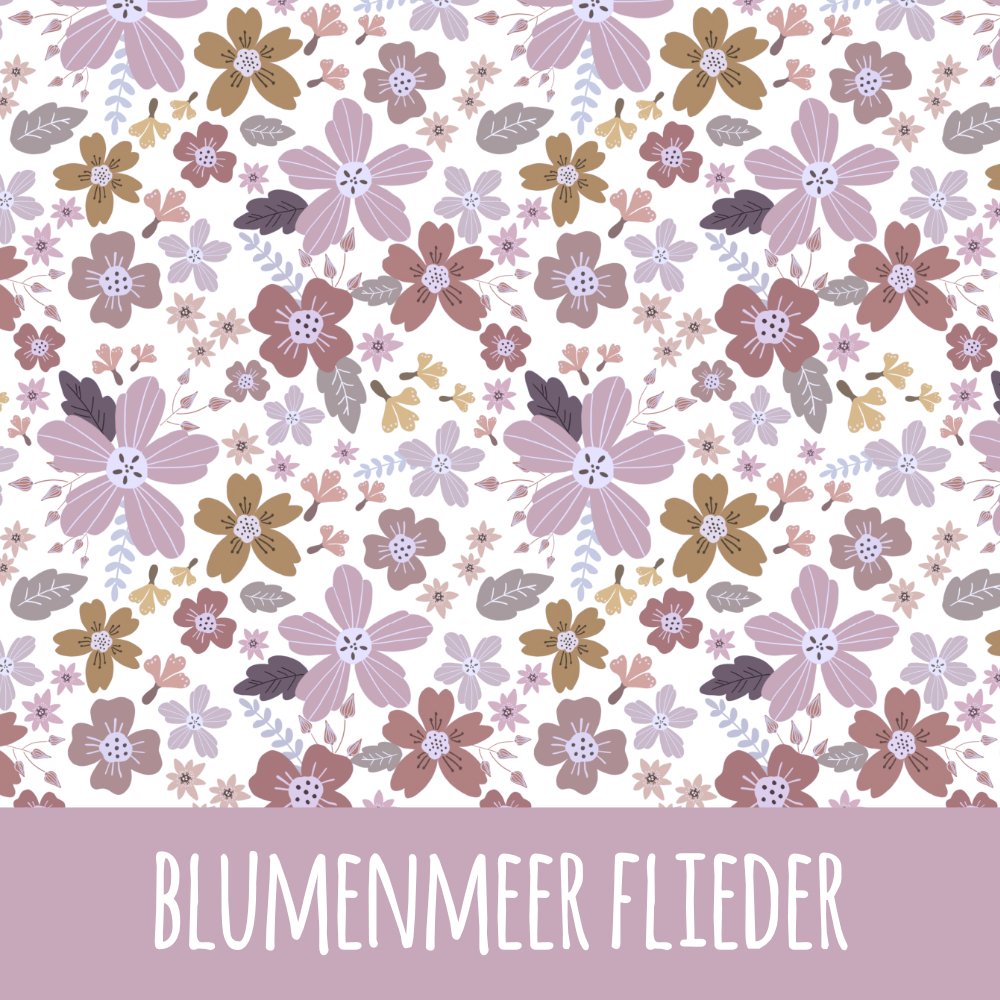 Blumenmeer flieder Baumwolle - Mamikes