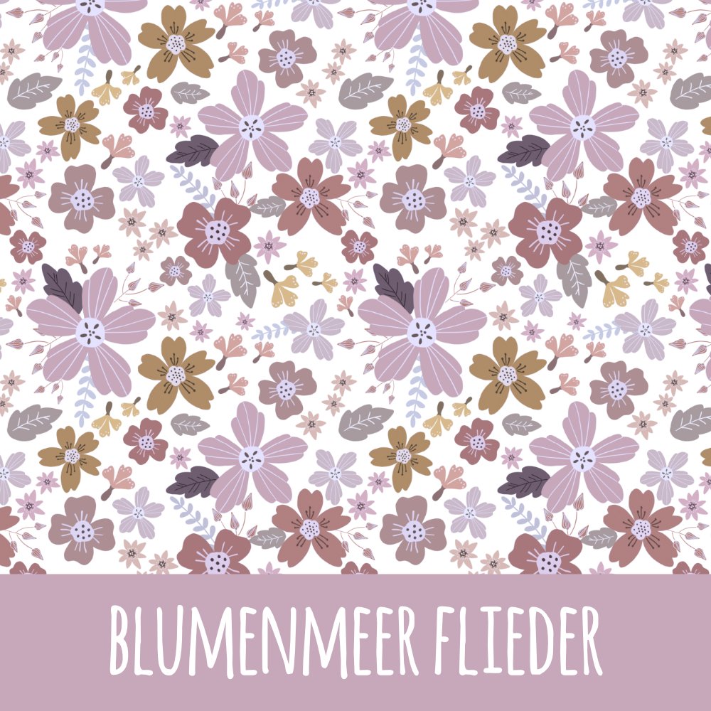 Blumenmeer flieder Bio Jersey - Mamikes