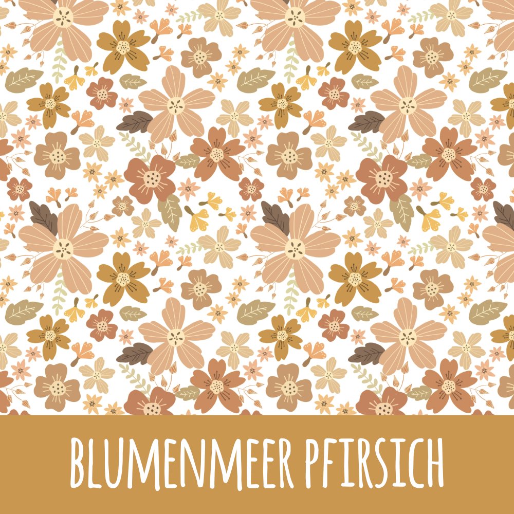 Blumenmeer pfirsich Bio Jersey - Mamikes