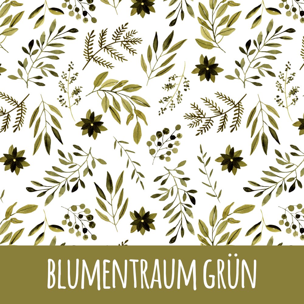 Blumentraum grün Bio Jersey - Mamikes