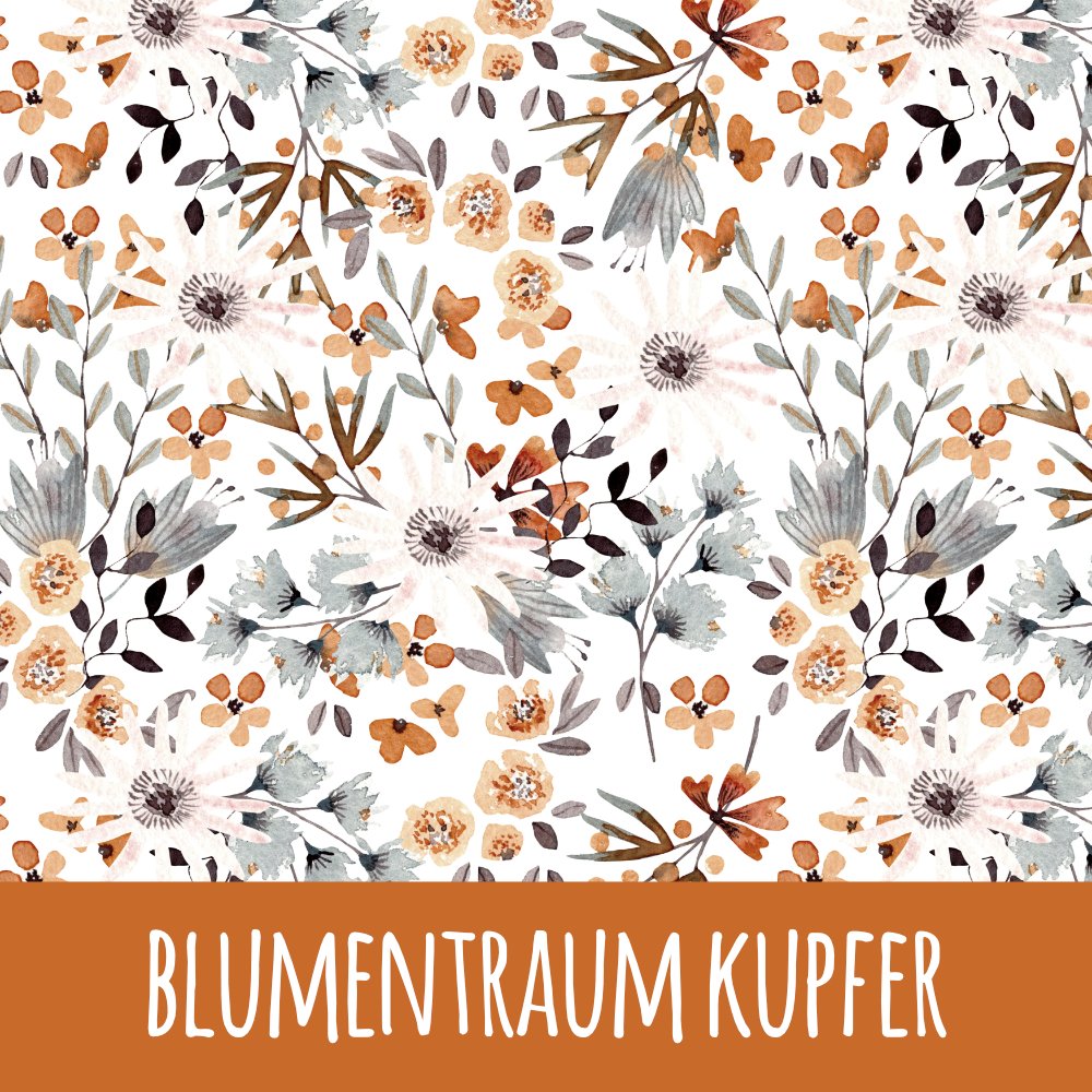 Blumentraum kupfer Bio Jersey - Mamikes