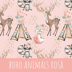 Boho animals rosa Bio Jersey - Mamikes