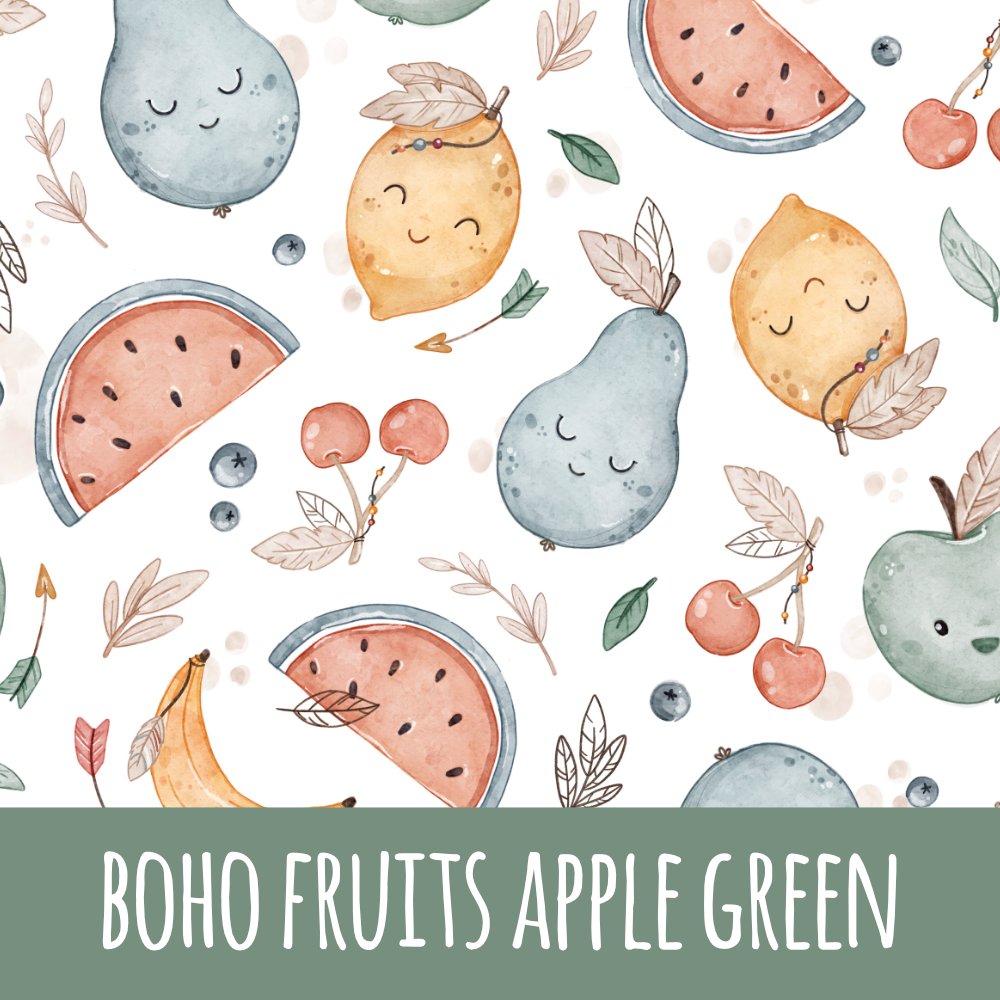 Boho fruits apple green Bio Jersey - Mamikes