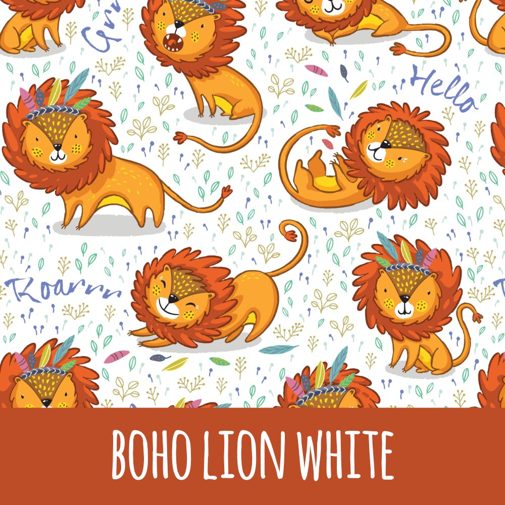 Boho lion white Bio Jersey - Mamikes