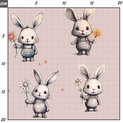 Cute rabbit rosa Vorbestellung (Stoffart wählbar) - Mamikes