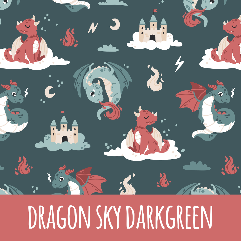 Dragon sky darkgreen Bio Jersey - Mamikes