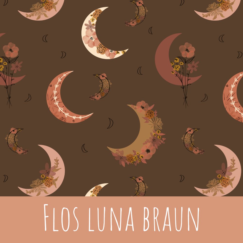 Flos luna braun Bio Jersey - Mamikes