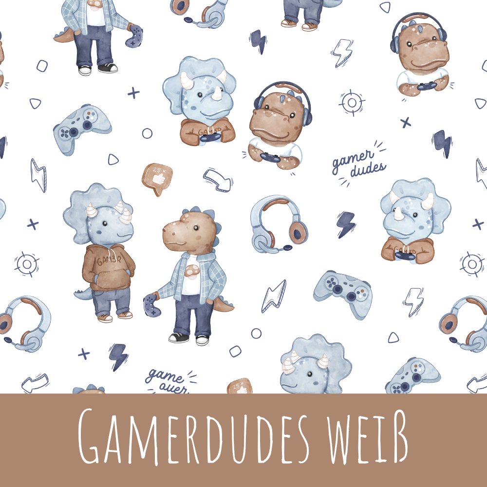 Gamer dudes weiß Bio Jersey - Mamikes