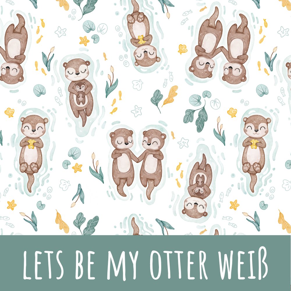 Lets be my otter weiß Bio Jersey - Mamikes