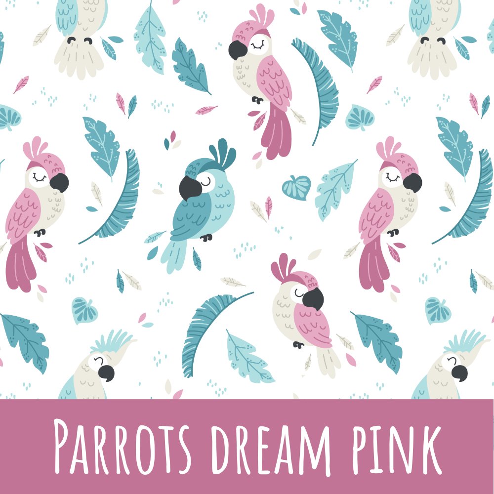 Parrots dream pink Vorbestellung (Stoffart wählbar) - Mamikes