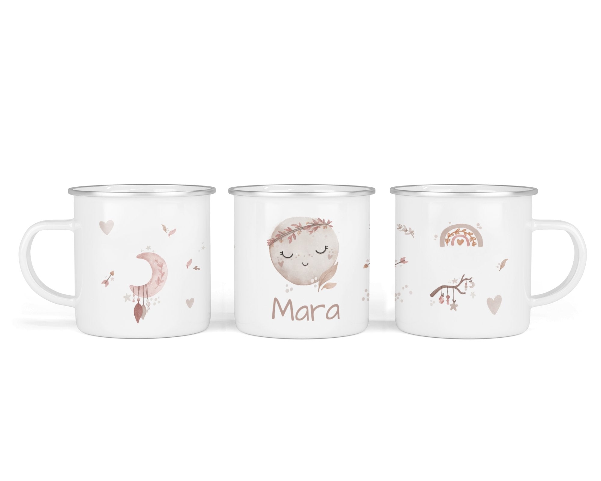 Personalisierte Emailletasse 2.boho sky - Mamikes