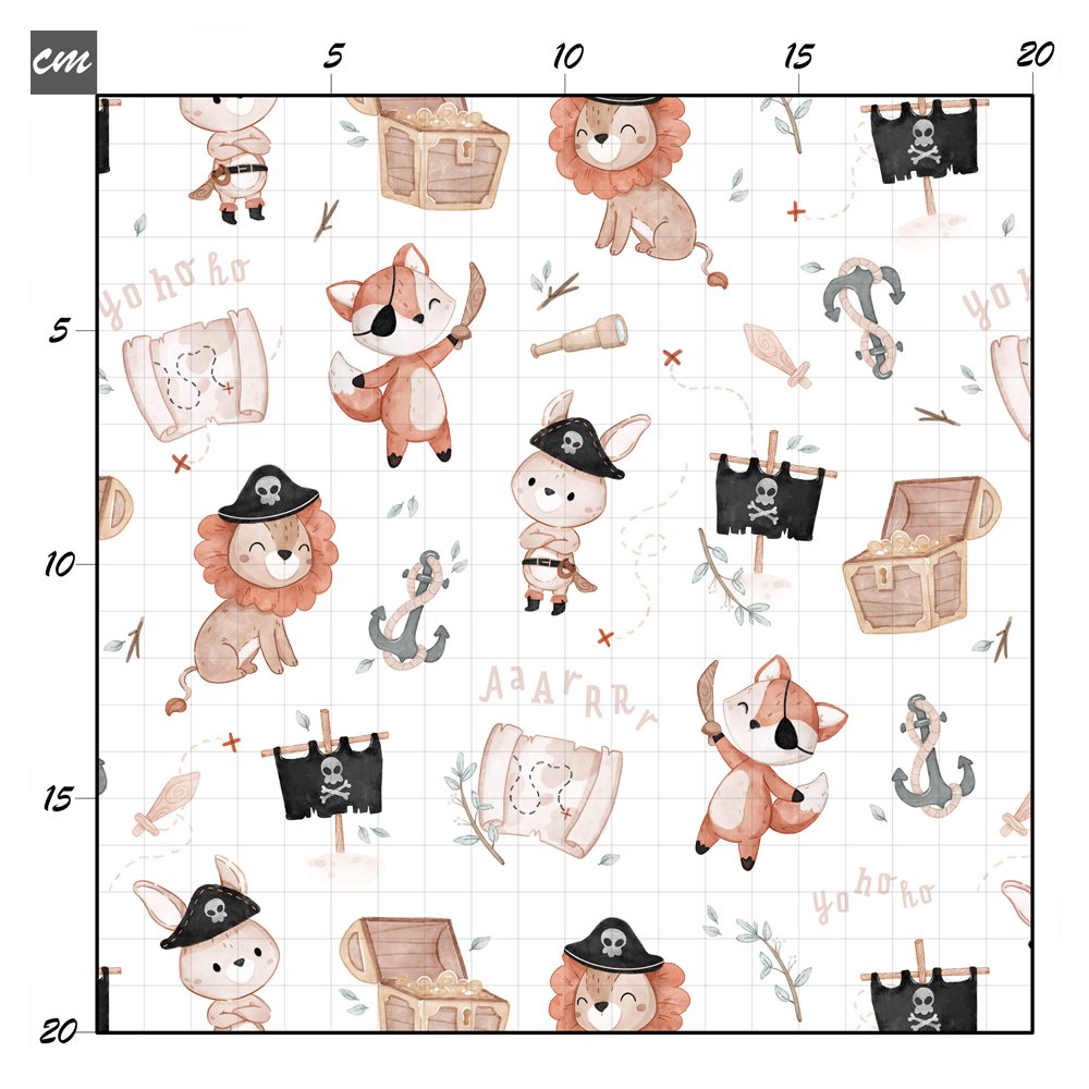 Pirate woodland weiß Bio Jersey - Mamikes