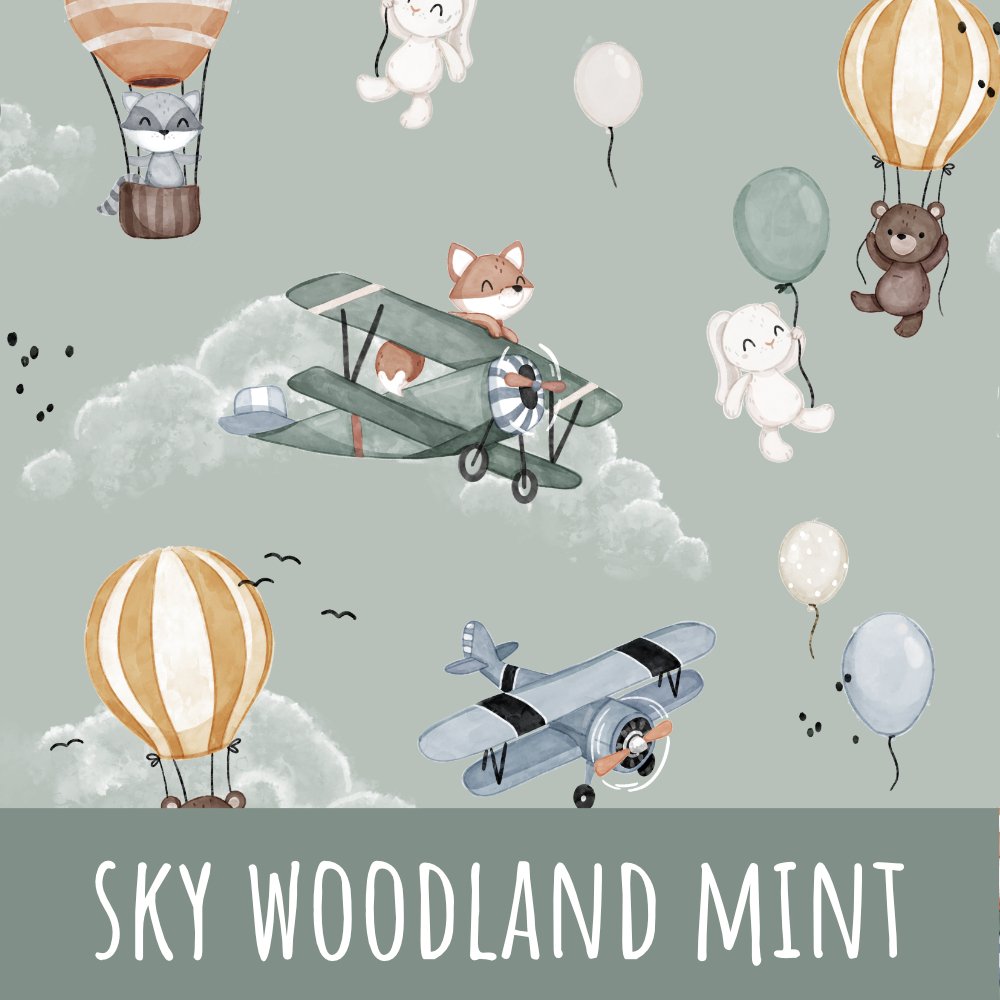 Sky woodland mint Baumwolle - Mamikes