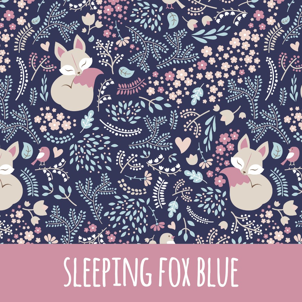 Sleeping fox blue Bio Jersey - Mamikes