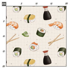 Sushi party cute Vorbestellung (Stoffart wählbar) - Mamikes