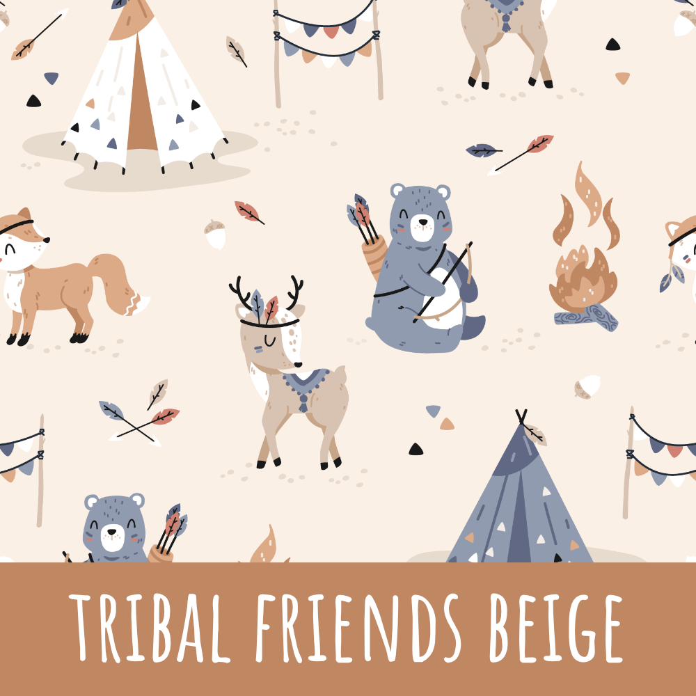 Tribal friends beige Baumwolle - Mamikes