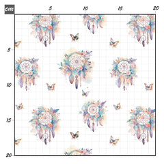 Wasserfarben Traumfänger Schmetterling Baumwolle - Mamikes
