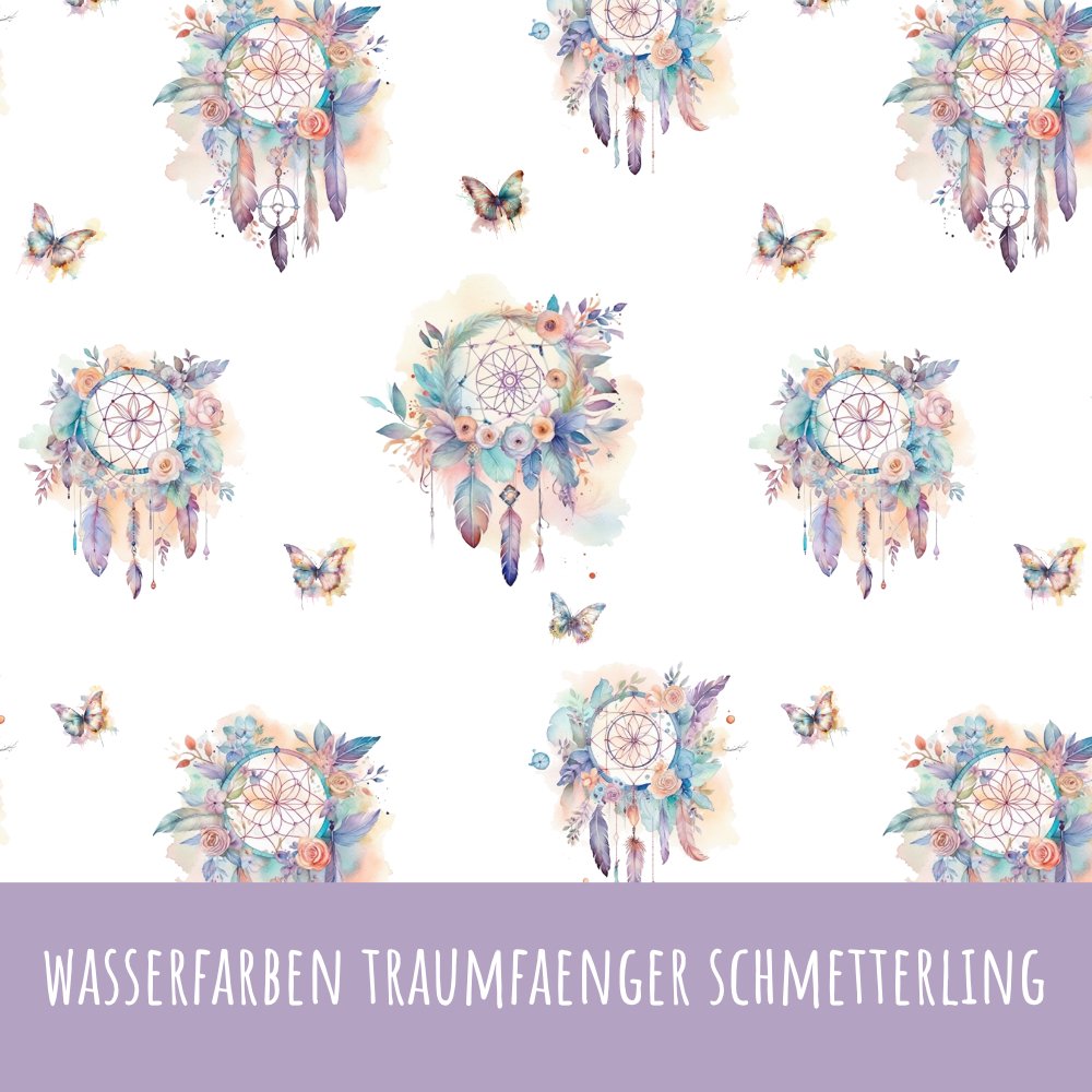 Wasserfarben Traumfänger Schmetterling Baumwolle - Mamikes