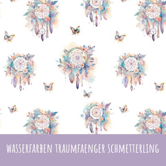 Wasserfarben Traumfänger Schmetterling Bio Jersey - Mamikes