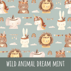 Wild animal dream mint Bio Jersey - Mamikes